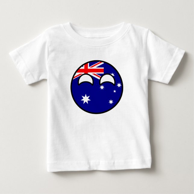 Funny Trending Geeky Australien Countryball Tee Shirt (Framsida)