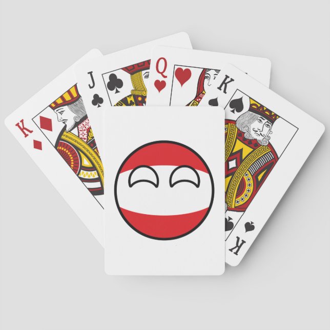 Funny Trending Geeky Austria Countryball Casinokort (Baksidan)