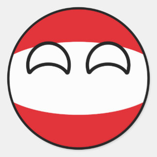 Funny Trending Geeky Austria Countryball Runt Klistermärke
