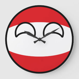 Funny Trending Geeky Austria Countryball Stor Klocka