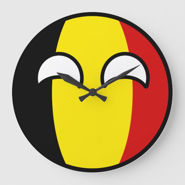 Funny Trending Geeky Belgium Countryball Stor Klocka (Framsida)