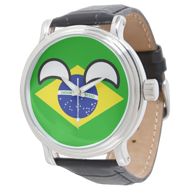 Funny Trending Geeky Brasilien Countryball Armbandsur (Vinklad)