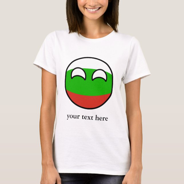 Funny Trending Geeky Bulgarien Countryball T-shirt (Framsida)