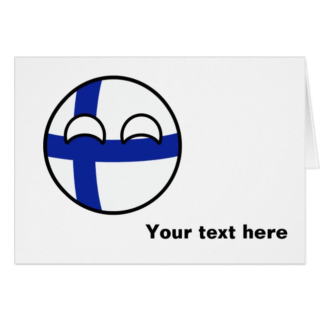Funny Trending Geeky Finland Countryball Hälsningskort (Framsidan Horizontal)