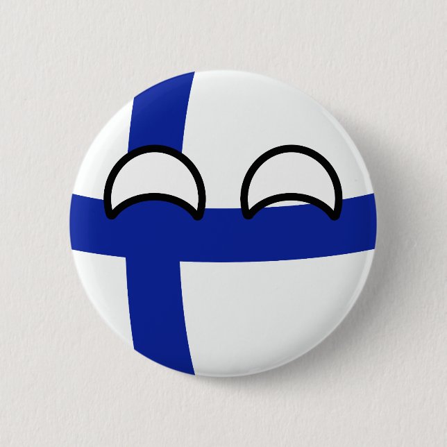 Funny Trending Geeky Finland Countryball Knapp (Framsida)