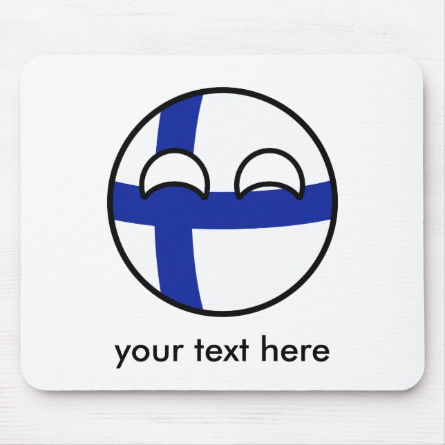 Funny Trending Geeky Finland Countryball Musmatta (Framsidan)