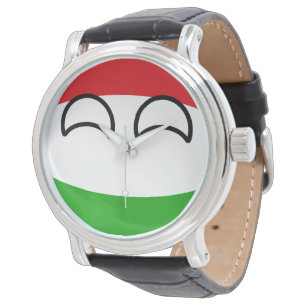 Funny Trending Geeky Hungary Countryball Armbandsur