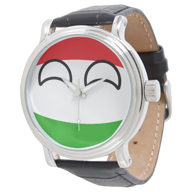 Funny Trending Geeky Hungary Countryball Armbandsur (Vinklad)