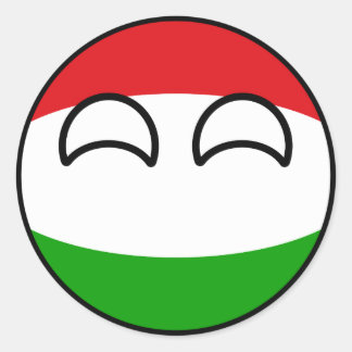 Funny Trending Geeky Hungary Countryball Runt Klistermärke