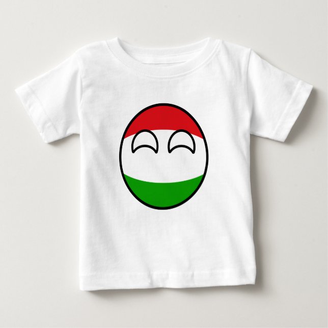Funny Trending Geeky Hungary Countryball Tee (Framsida)