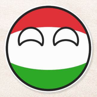 Funny Trending Geeky Hungary Countryball Underlägg Papper Rund