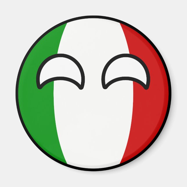 Funny Trending Geeky Italien Countryball Magnet (Framsidan)
