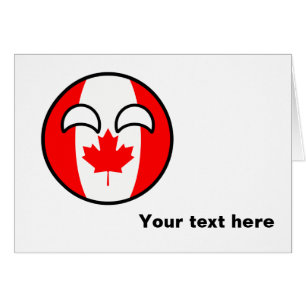 Funny Trending Geeky Kanada Countryball Hälsningskort