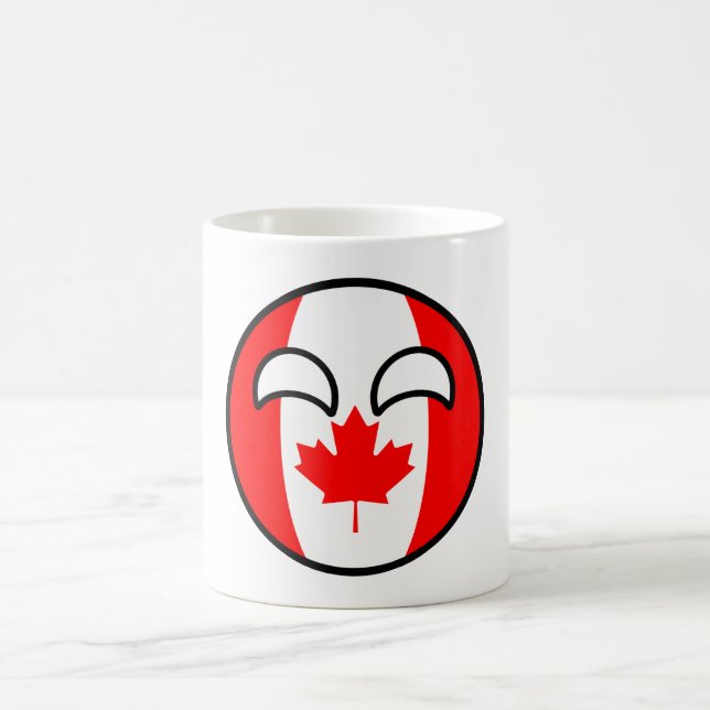 Funny Trending Geeky Kanada Countryball Kaffemugg (Center)