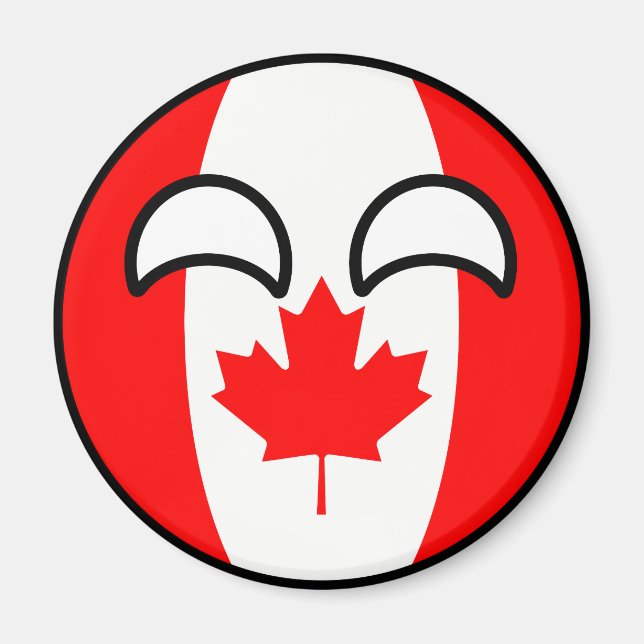 Funny Trending Geeky Kanada Countryball Magnet (Framsidan)