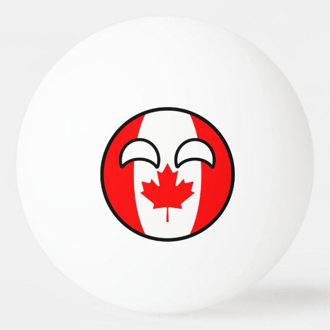 Funny Trending Geeky Kanada Countryball Pingisboll (Framsidan)