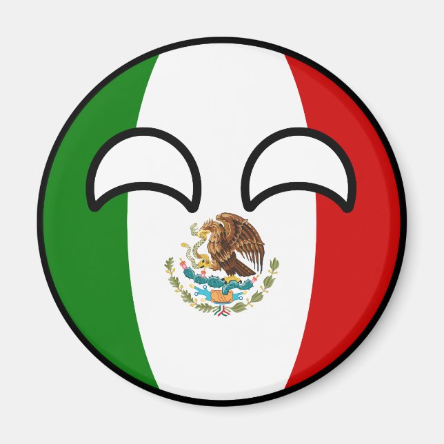 Funny Trending Geeky Mexico Countryball Magnet (Framsidan)