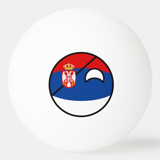 Funny Trending Geeky Serbien Countryball Pingisboll (Framsidan)