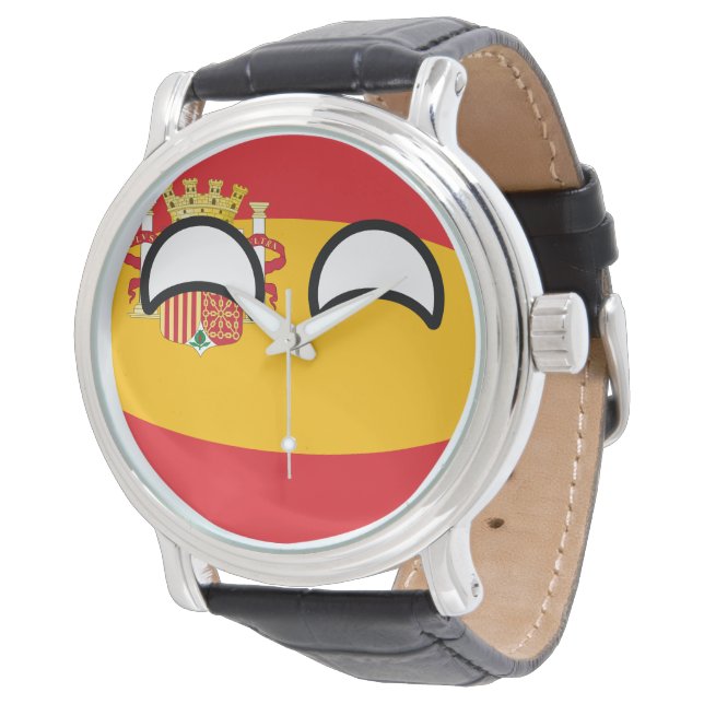 Funny Trending Geeky Spain Countryball Armbandsur (Vinklad)