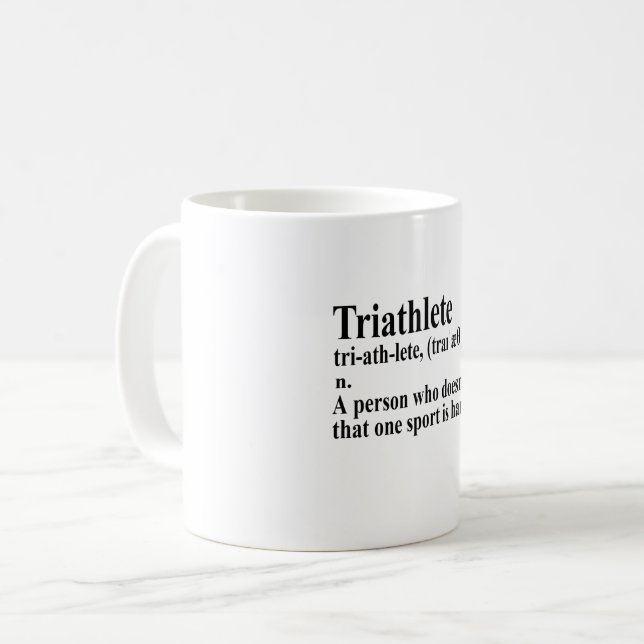Funny Triathlon Definition - Coffee Mug Kaffemugg (Framsida vänster)