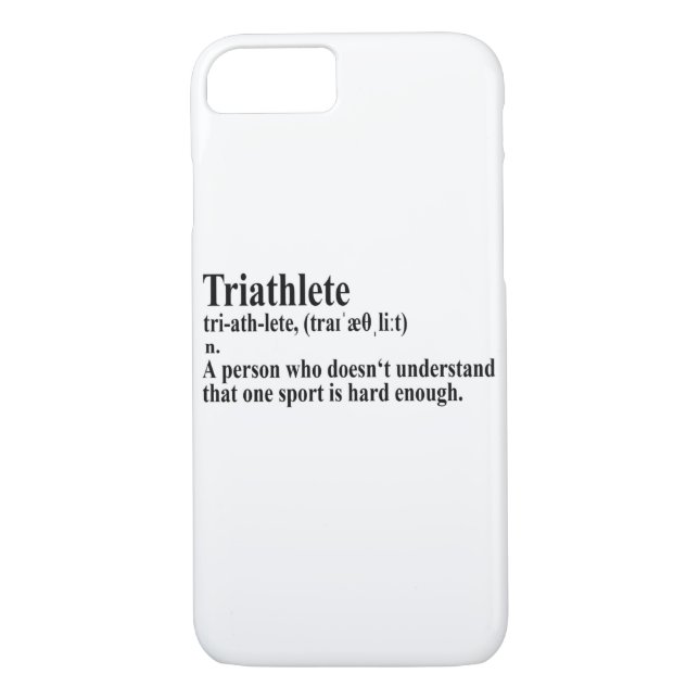Funny Triathlon Definition - iPhone Case Case-Mate iPhone Skal (Baksida)