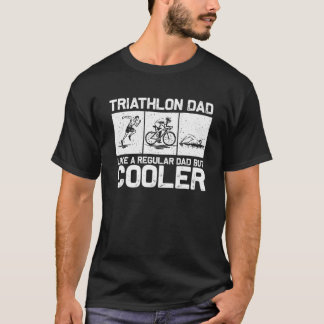 Funny Triathlon Design För manar Pappa Simma Bike T Shirt