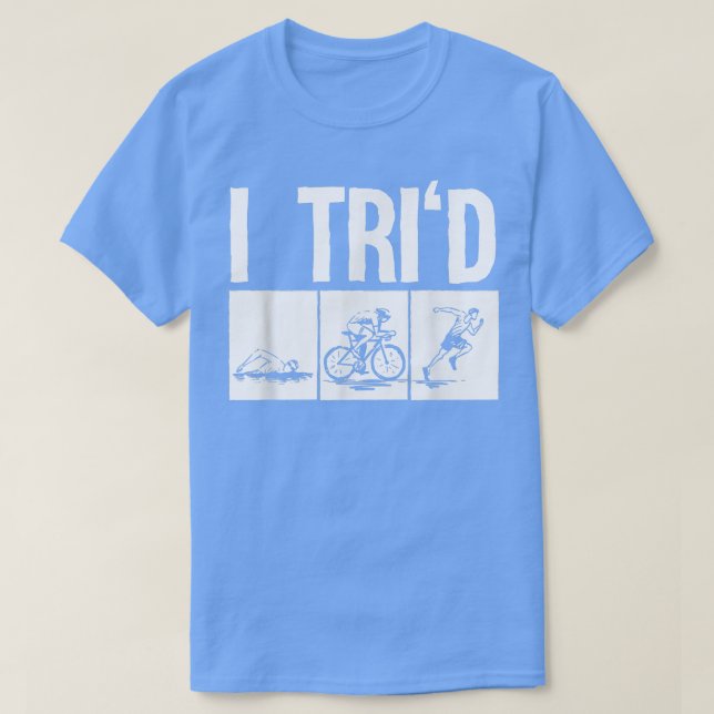 Funny Triathlon Design Triathletes Men Women Swim  T Shirt (Design framsida)