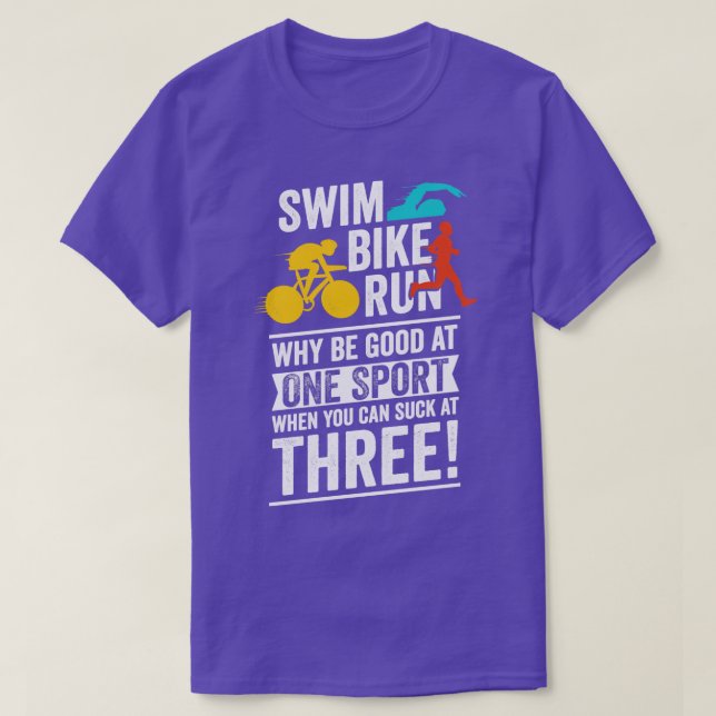 Funny Triathlon Triathlete Gift T Shirt (Design framsida)