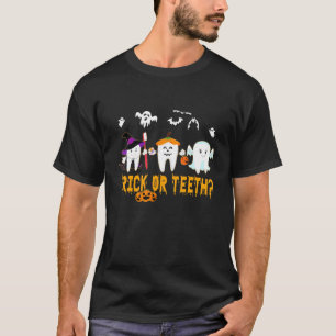 Funny Trick eller Teeth Dentist Halloween Costume T Shirt