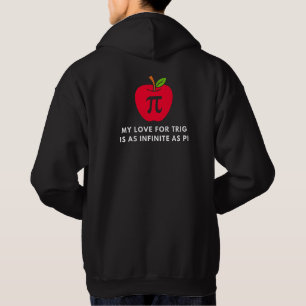 Funny Trigonometry och Pi Math Geek Humor Black Hoodie