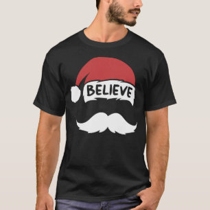 Funny Tro Santa Hat White Mustache Kids Family T Shirt