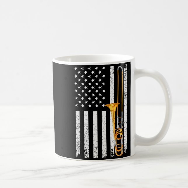 Funny Trombone Design For Men Women Musician Tromb Kaffemugg (Höger)