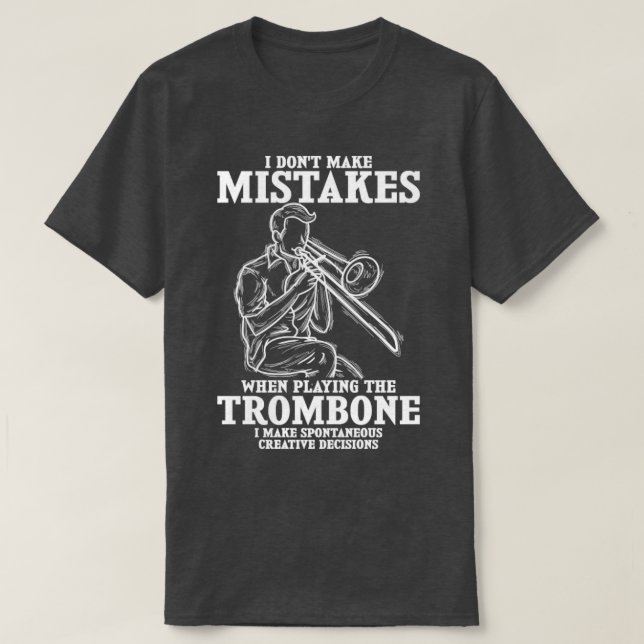 Funny Trombone Music Trombonist T Shirt (Design framsida)