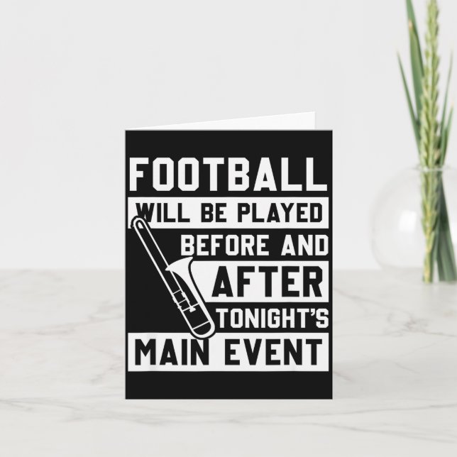 Funny Trombone Player Marching Band  Kort (Framsida)