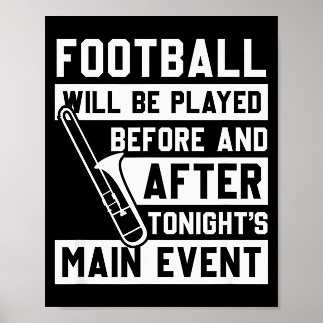 Funny Trombone Player Marching Band  Poster (Framsidan)