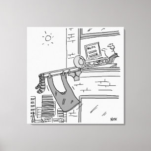 Funny Trombone Player Musician Canvastryck