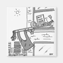 Funny Trombone Player Musician Magnet