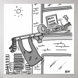 Funny Trombone Player Musician Poster