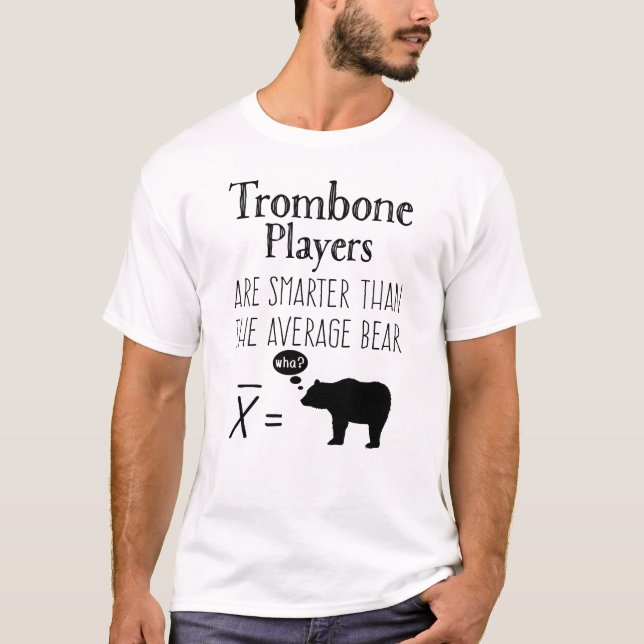 Funny Trombone T-shirt - Genomsnittligt björn (Framsida)