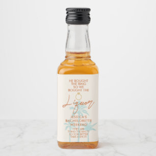 Funny Tropical Bachelorette Helg Mini Spritflaskor Etikett