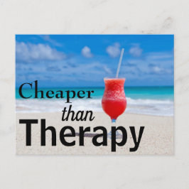 Funny Tropical Beach Photo Typography Vykort