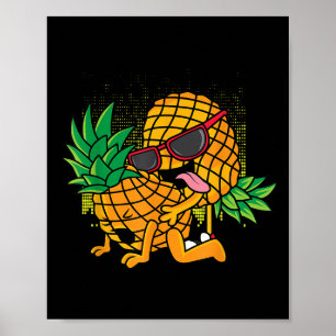 Funny Tropical Fruit Humor Apparel, Co. Upside Do Poster