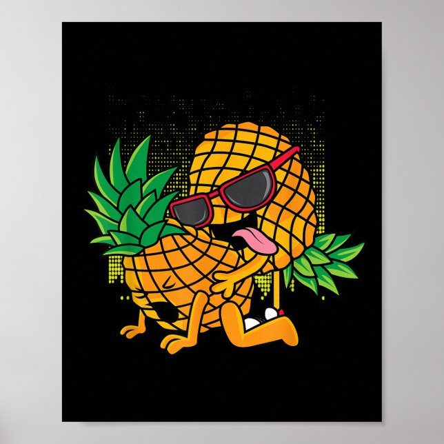 Funny Tropical Fruit Humor Apparel, Co. Upside Do Poster (Framsidan)