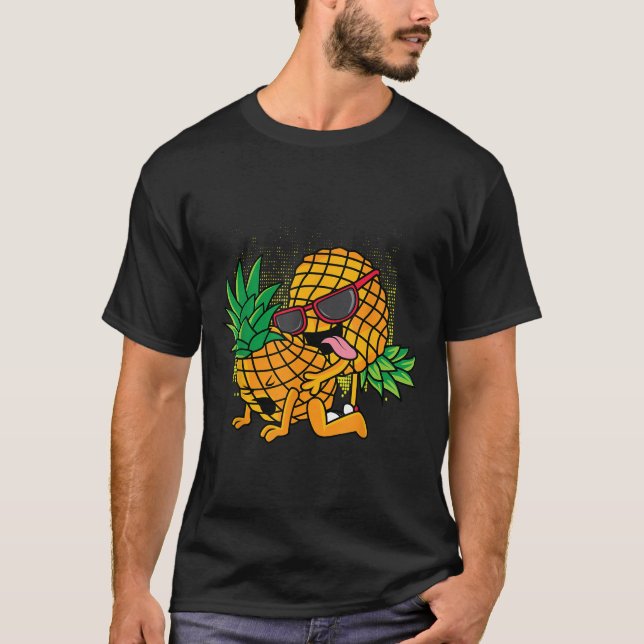 Funny Tropical Fruit Humor Apparel, Co. Upside Do T Shirt (Framsida)