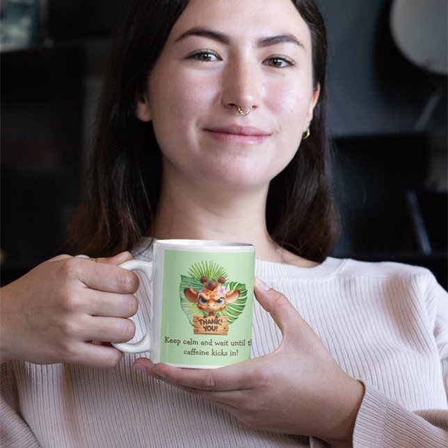 Funny Tropical Giraffe Coffee Mugg - Anpassade (Skapare uppladdad)
