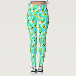Funny Tropical Pineapples sommar Leggings