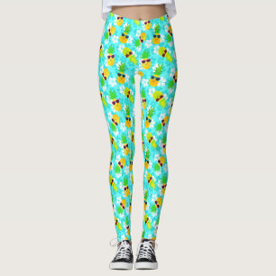Funny Tropical Pineapples sommar Leggings