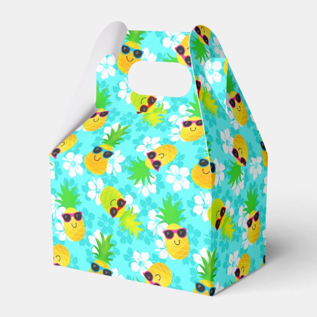 Funny Tropical Pineapples sommar Presentaskar (Framsidan Sidan)
