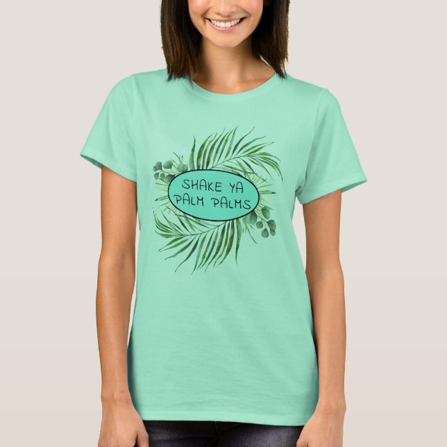 Funny Tropical Shake Ya Handflatan Handflatan T Shirt (Framsida)