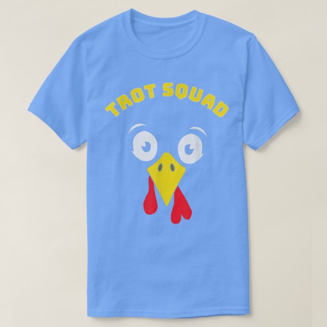 Funny Trot Squad Turkey Face Thanksgiving Runner C T Shirt (Design framsida)